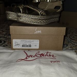 Christian Louboutin Gold Studded Sandals